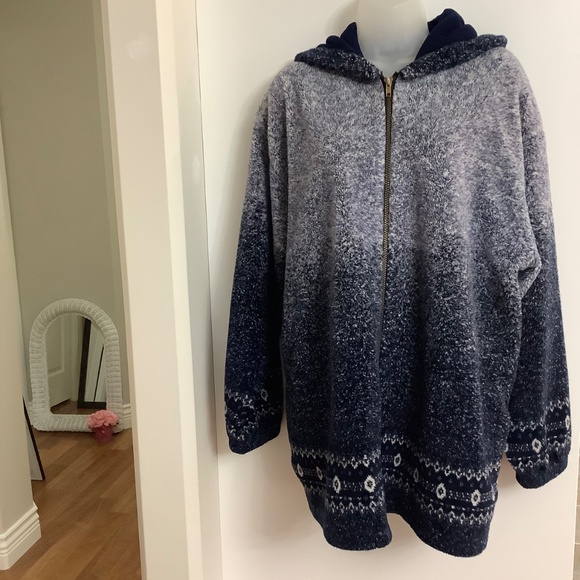 Marshlands Vintage Canada Soft Long hooded Fleece Jacket XL/xxl - Picture 2 of 10